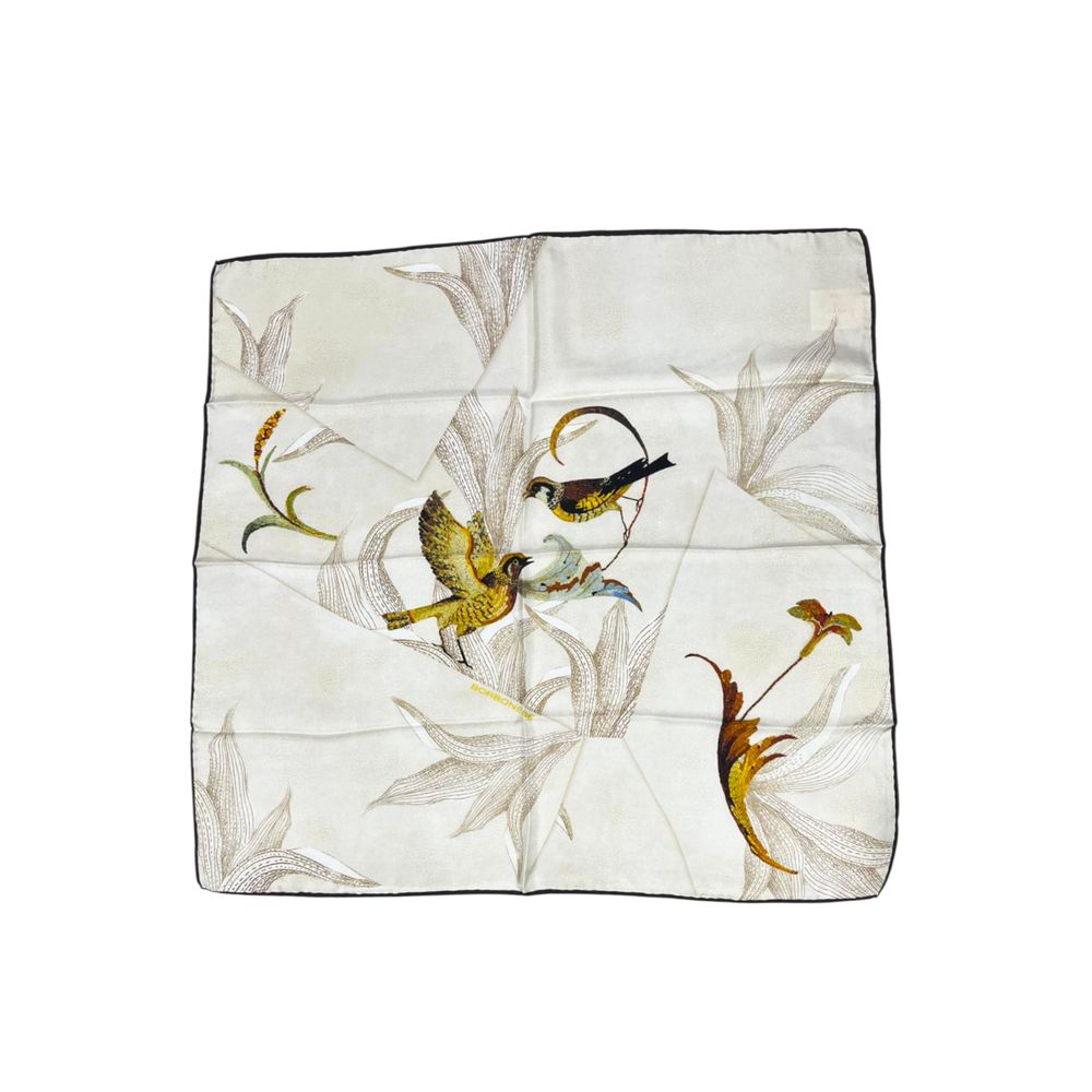 Borbonese Beige Silk Scarf