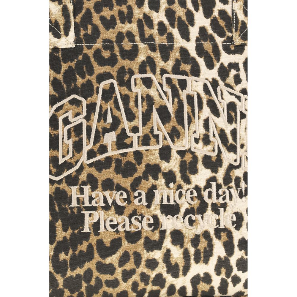 Ganni Multicolor Recycled Cotton Shoulder Bag