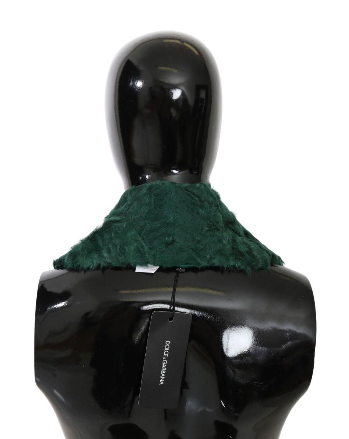 Dolce & Gabbana Elegant Lambskin Fur Scarf in Lush Green - KALAJ