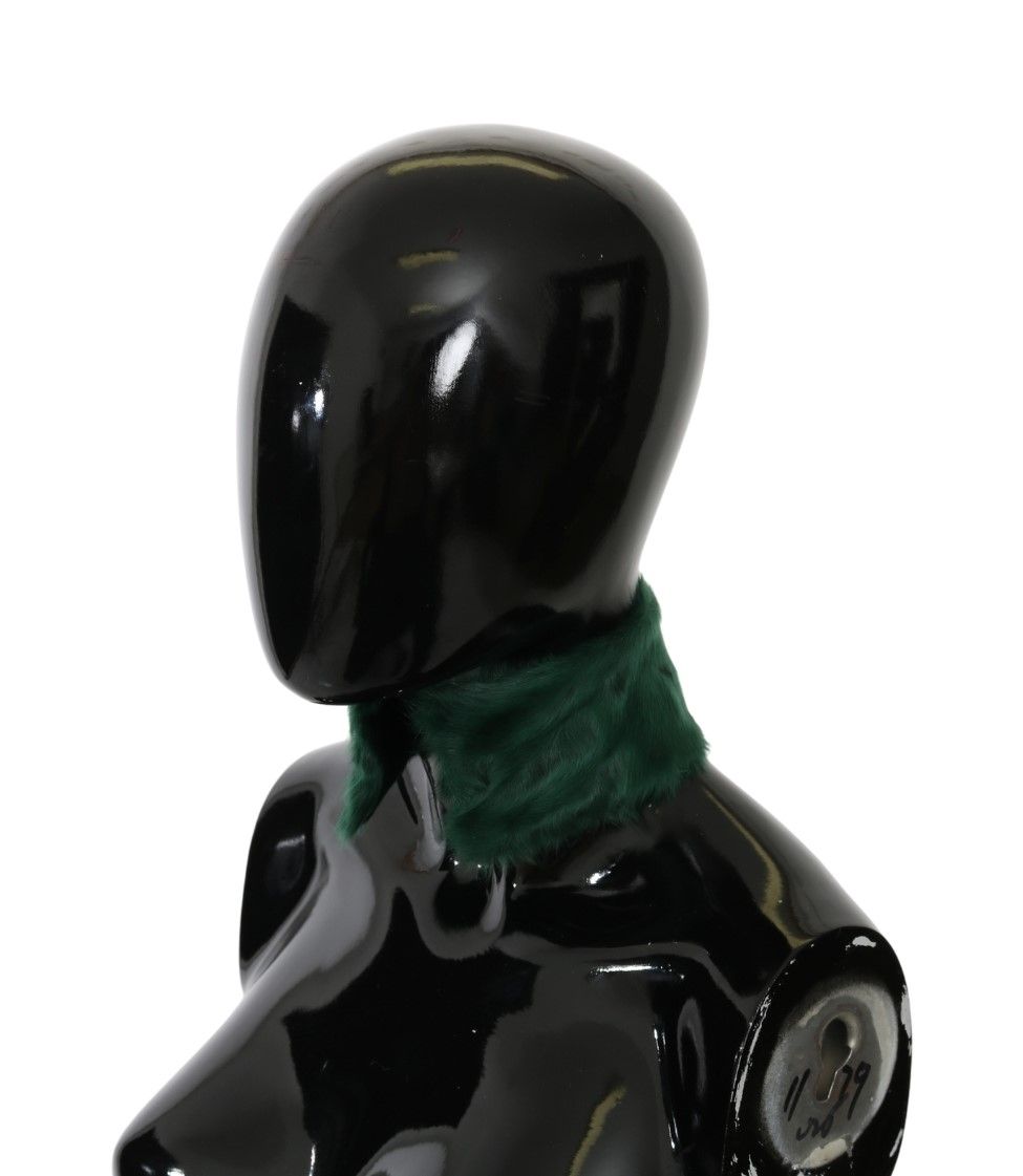 Dolce & Gabbana Luxurious Green Lambskin Scarf for Women - KALAJ