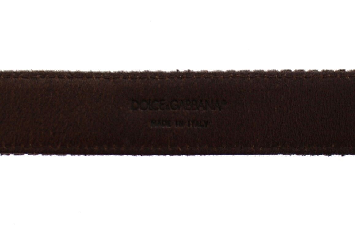 Dolce & Gabbana Elegant Leather-Cotton Fusion Men's Belt - KALAJ