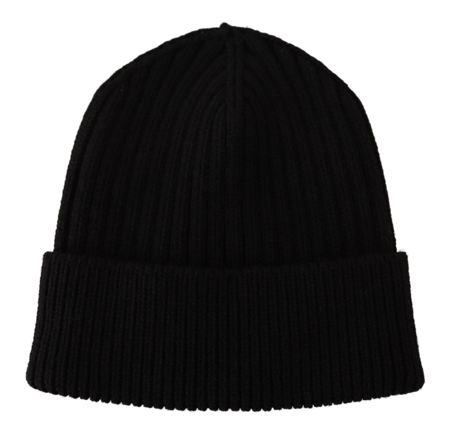 Dolce & Gabbana Elegant Cable Knit Wool Beanie with Fleece Liner - KALAJ