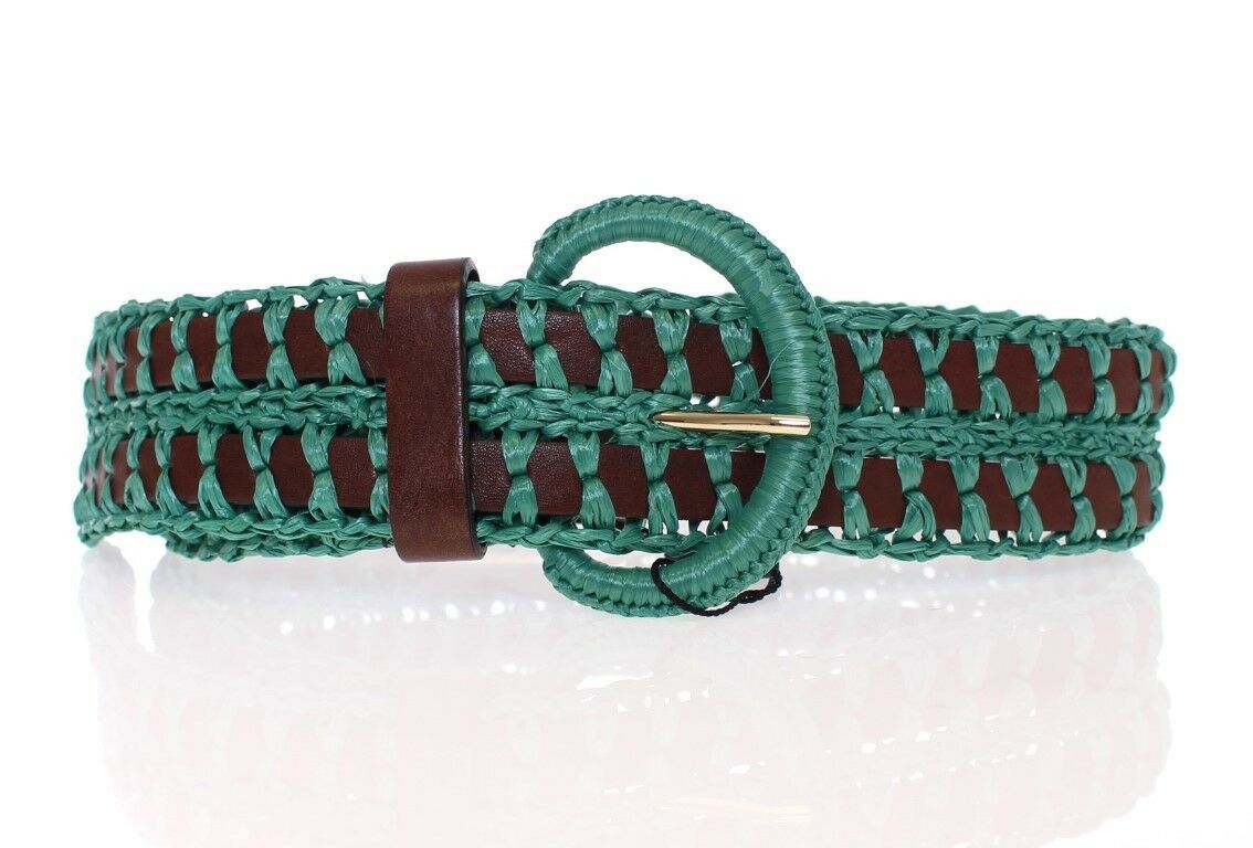 Dolce & Gabbana Enchanting Corset-Style Woven Raffia Belt - KALAJ