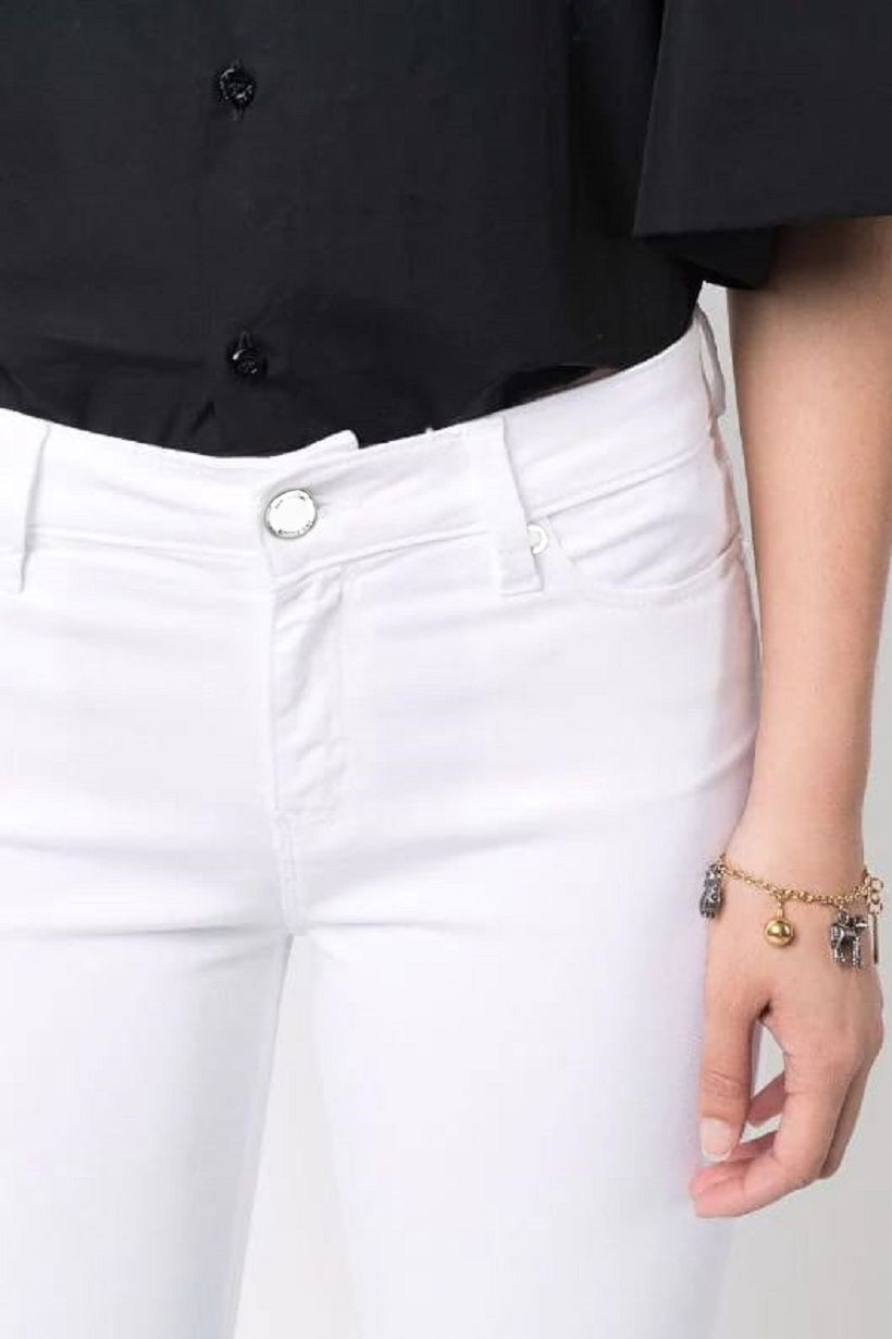 Love Moschino White Cotton Jeans Denim