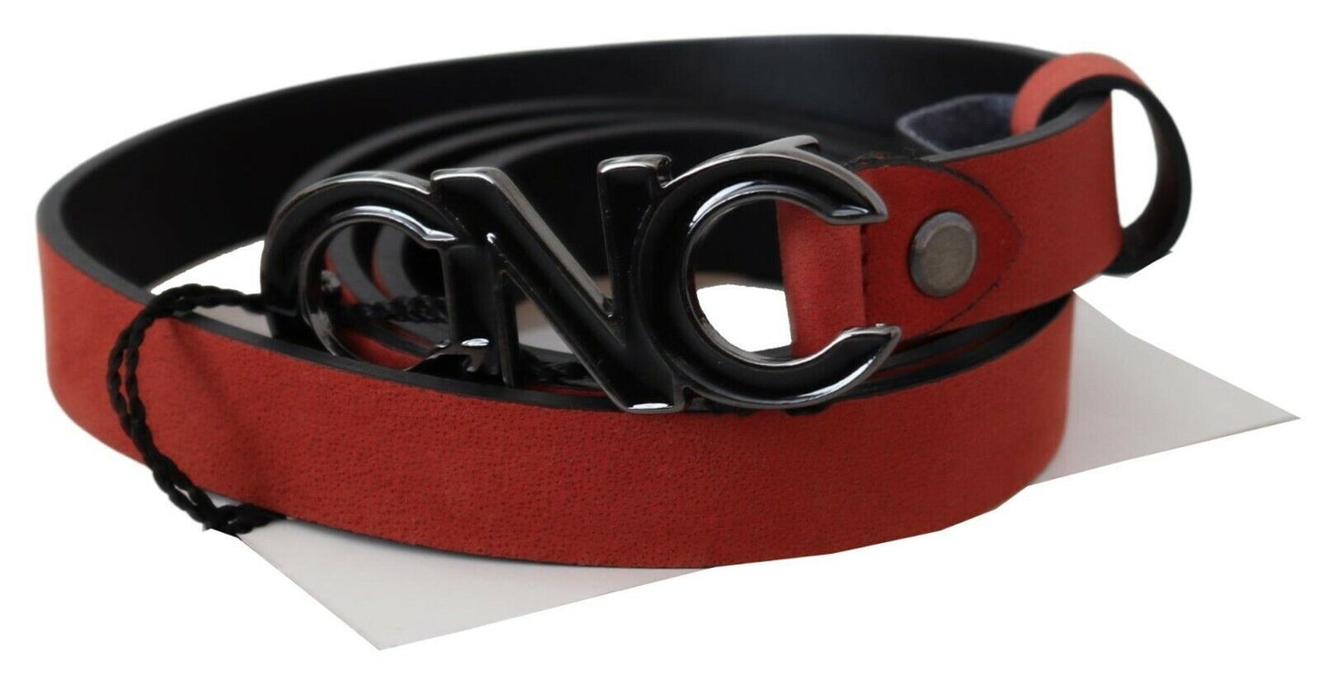 Costume National Elegant Blood Red Leather Belt - KALAJ