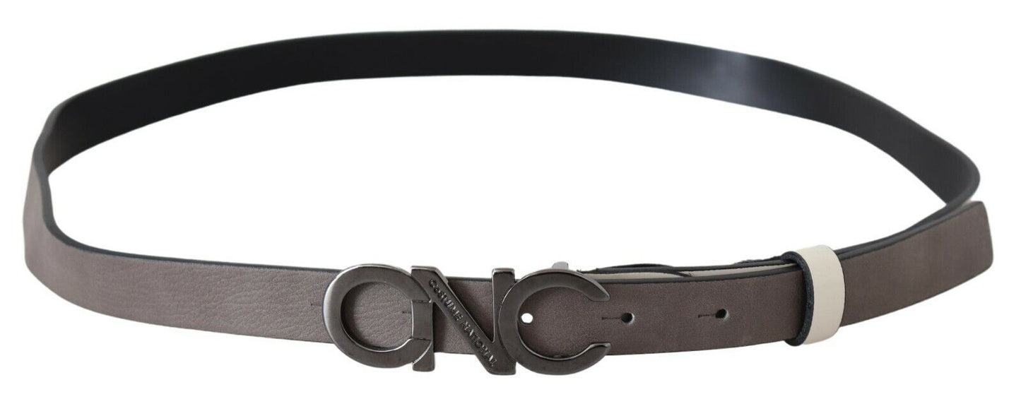 Costume National Elegant White Leather Fashion Belt - KALAJ
