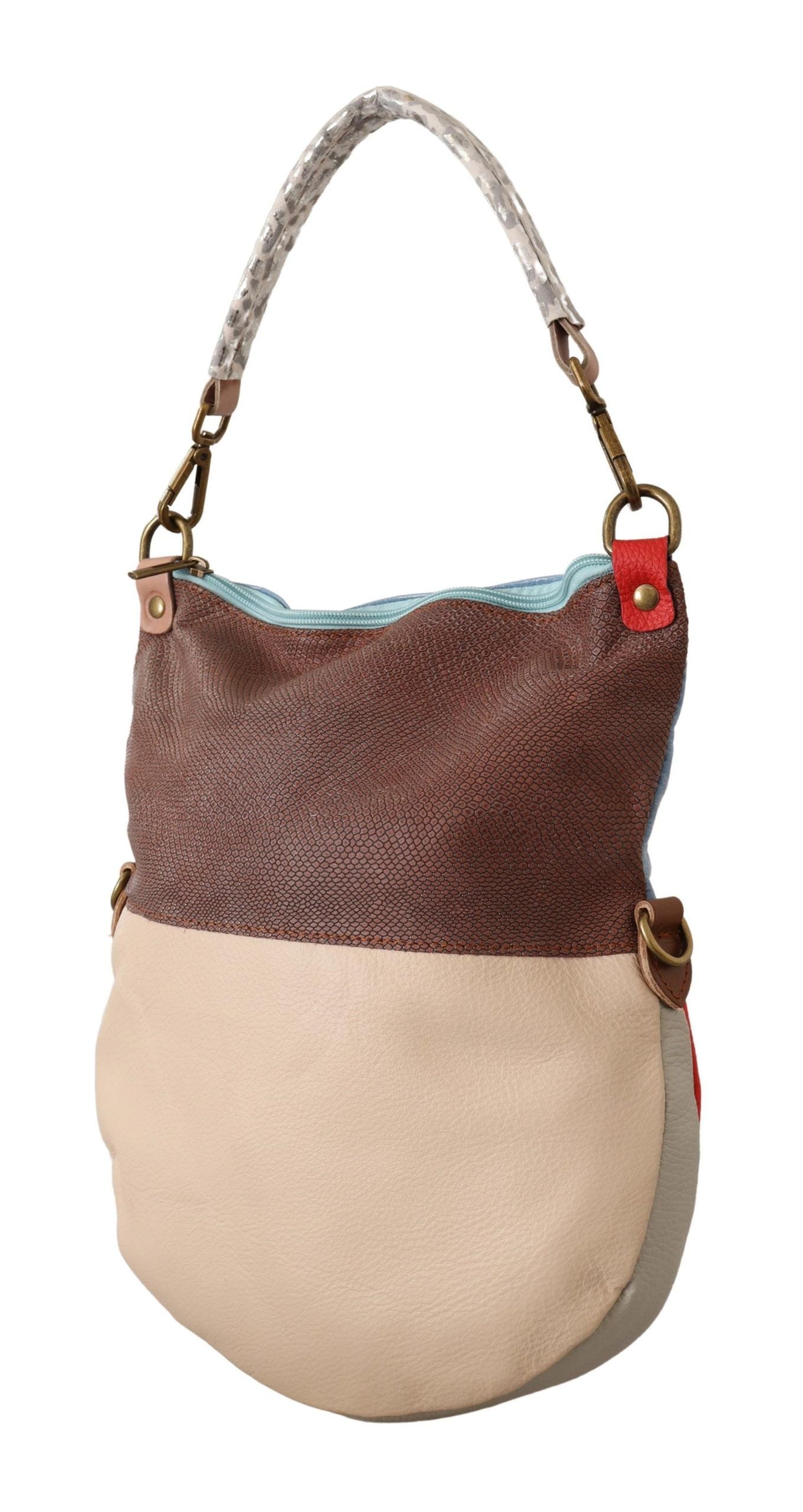 EBARRITO Chic Multicolor Leather Tote with Gold Accents - KALAJ