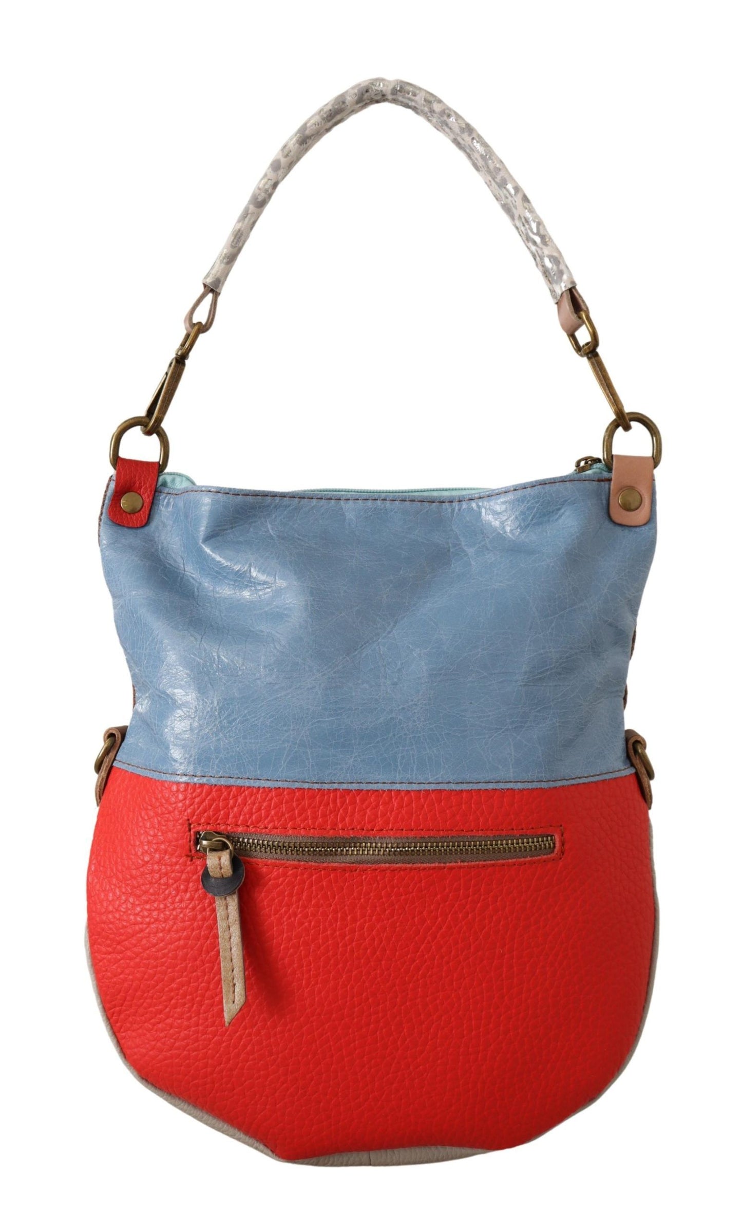 EBARRITO Chic Multicolor Leather Tote with Gold Accents - KALAJ