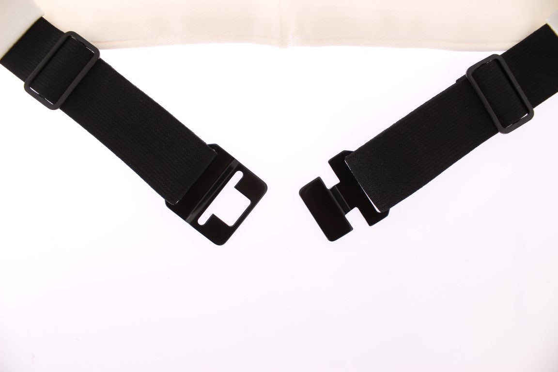 Dolce & Gabbana Elegant White Silk Cummerbund - KALAJ