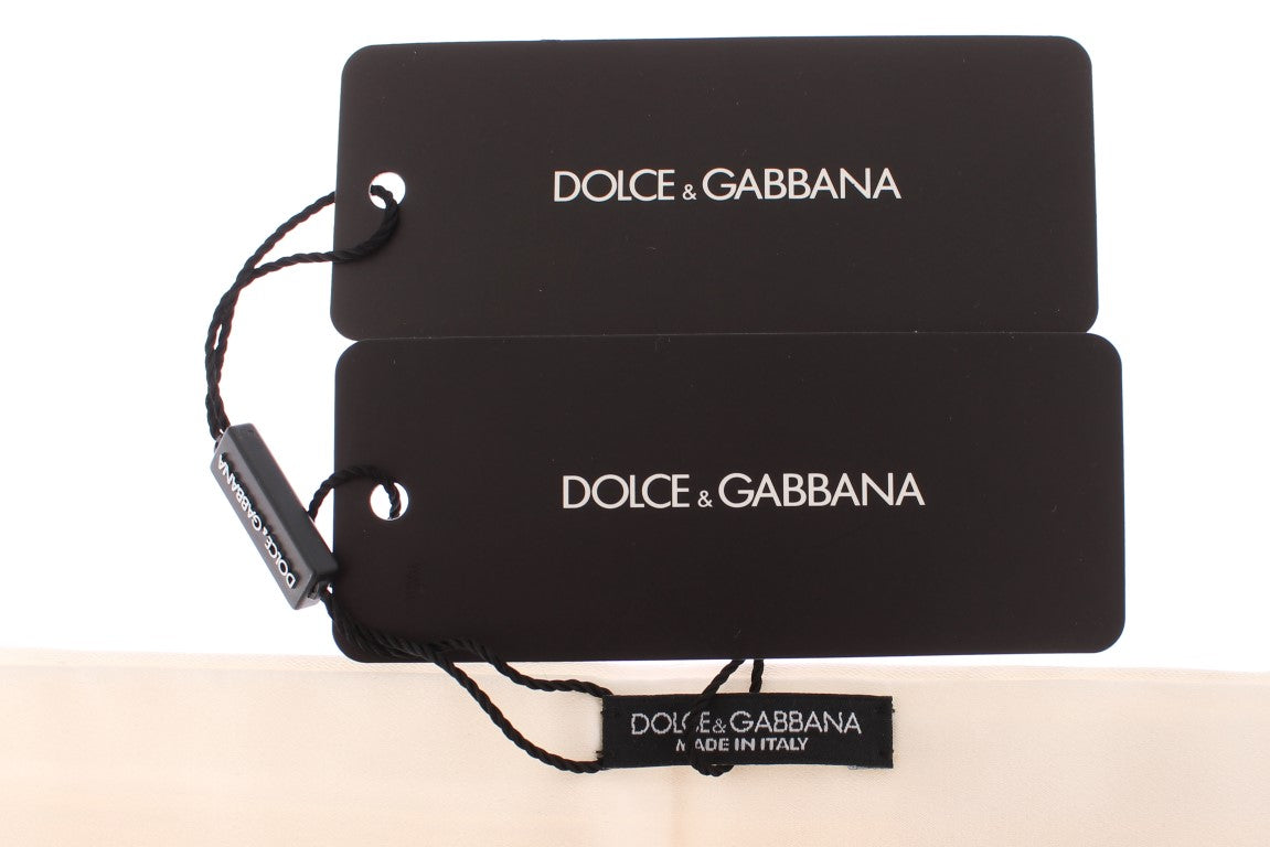 Dolce & Gabbana Elegant White Silk Cummerbund - KALAJ