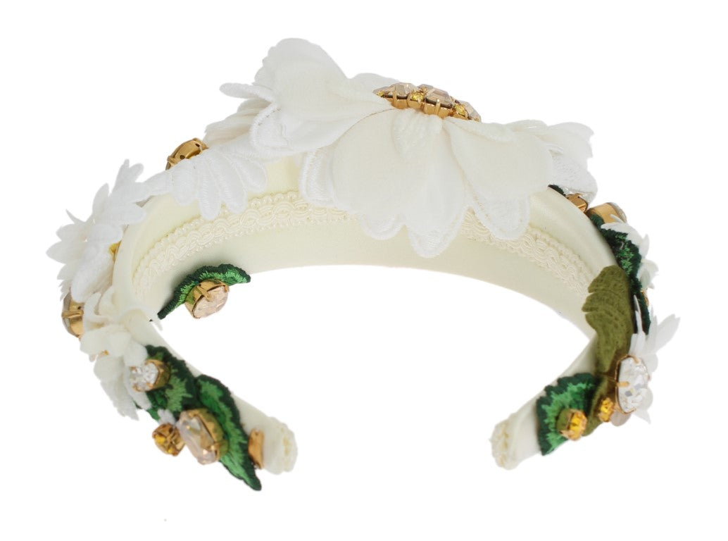 Dolce & Gabbana Sunflower Crystal Luxury Headband - KALAJ