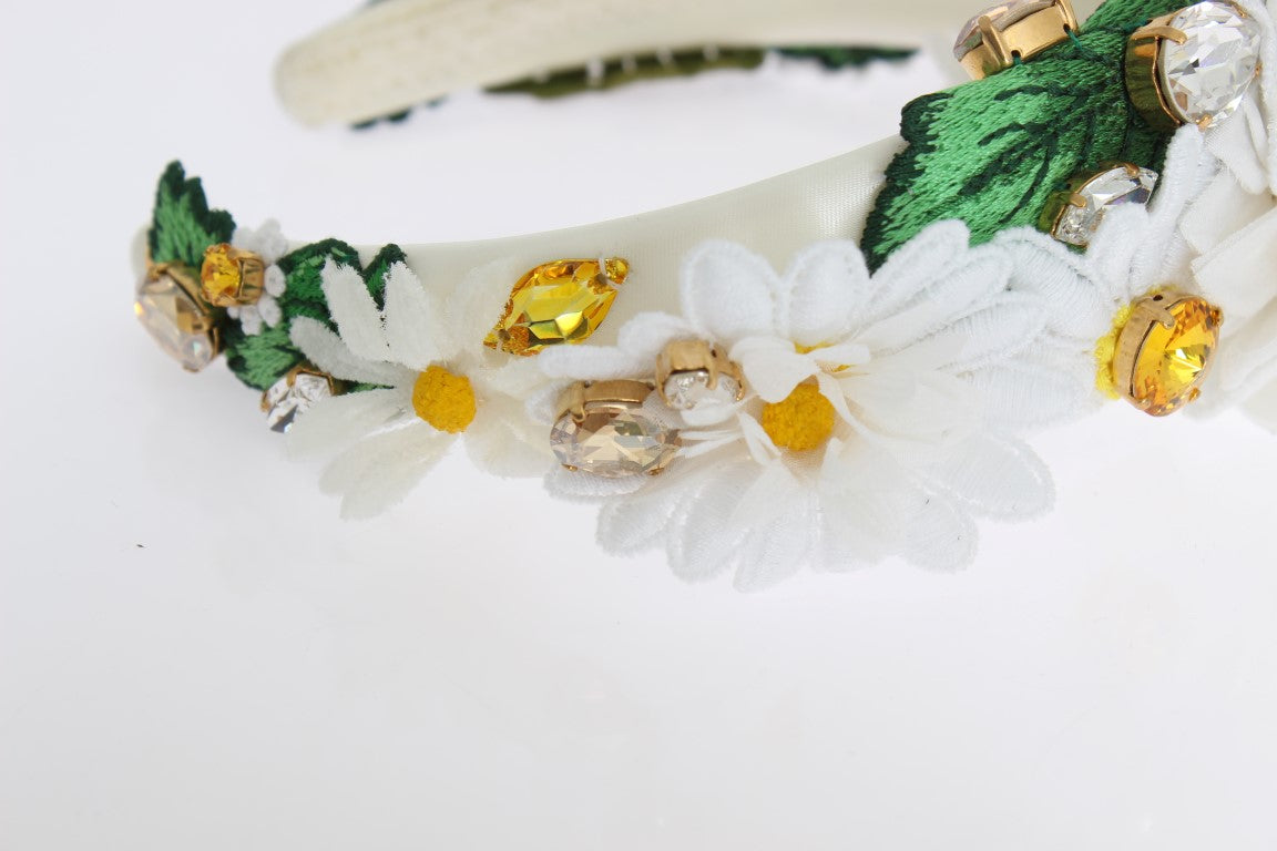 Dolce & Gabbana Sunflower Crystal Luxury Headband - KALAJ