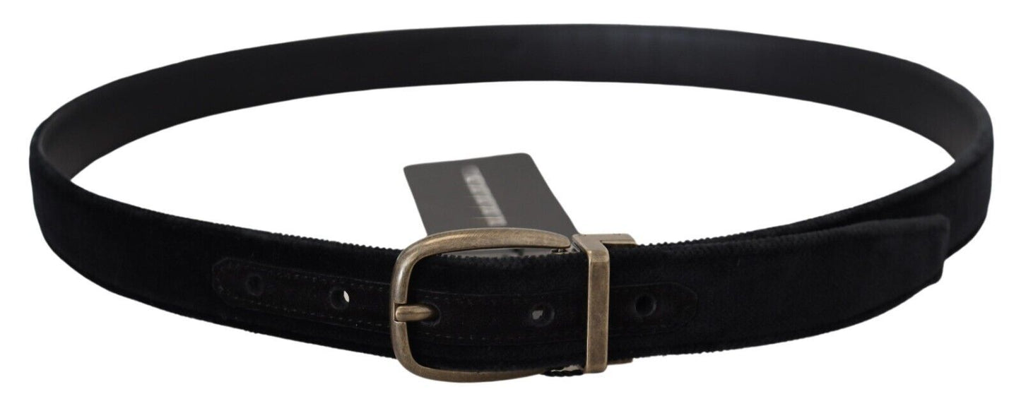 Dolce & Gabbana Elegant Black Leather Belt - KALAJ