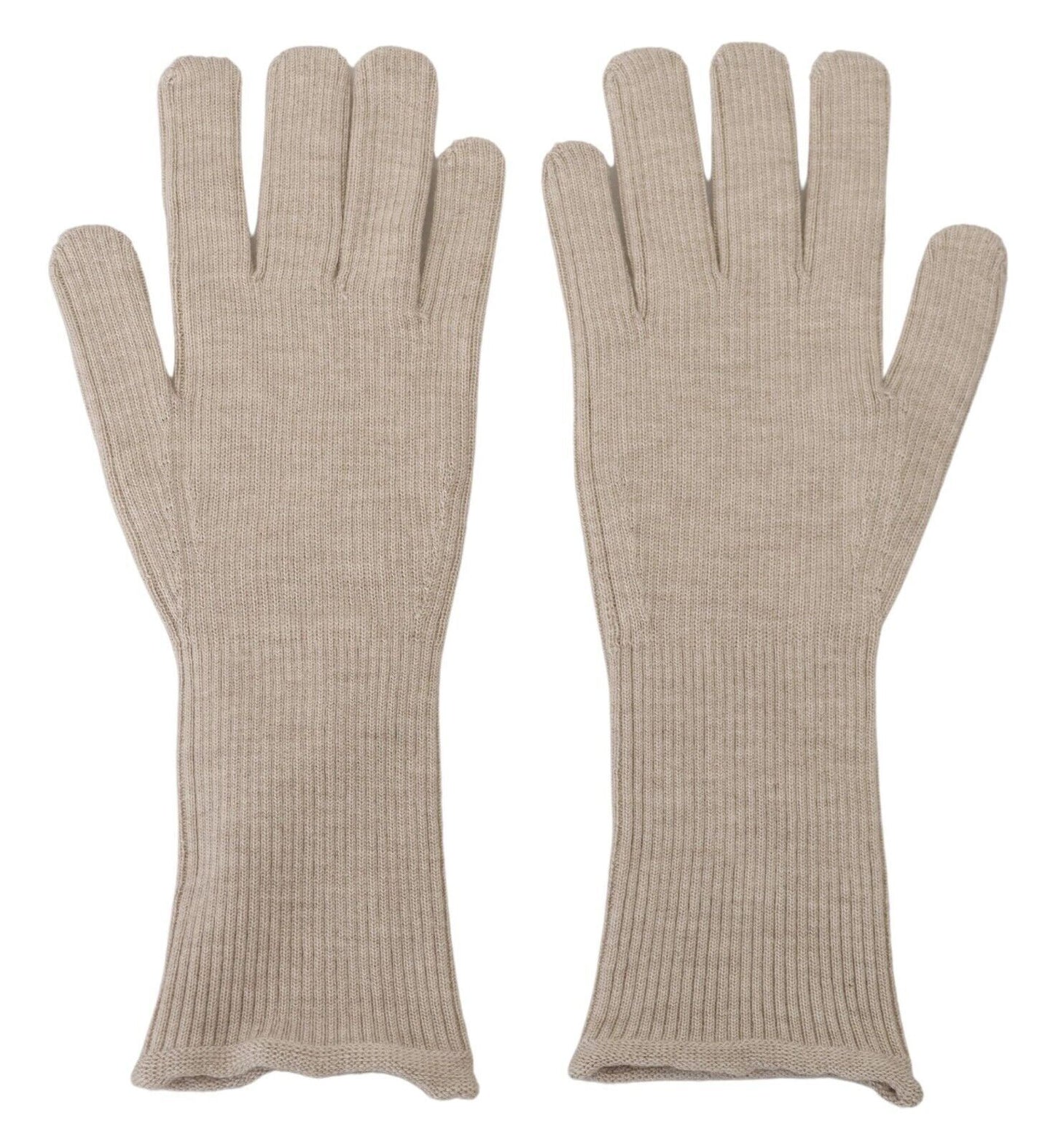 Dolce & Gabbana Elegant Ivory Cashmere-Silk Blend Gloves - KALAJ