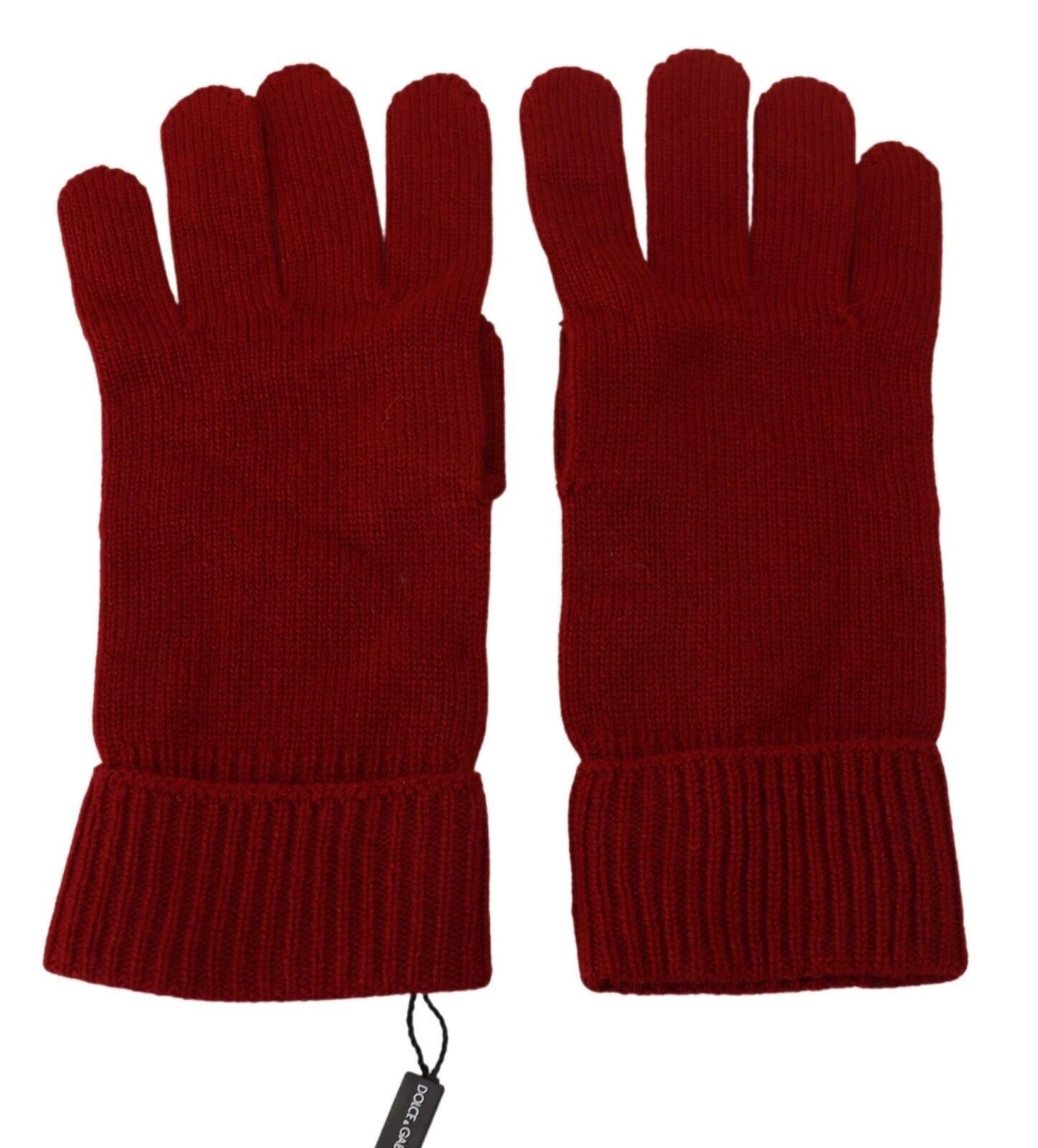 Dolce & Gabbana Elegant Red Cashmere Winter Gloves - KALAJ