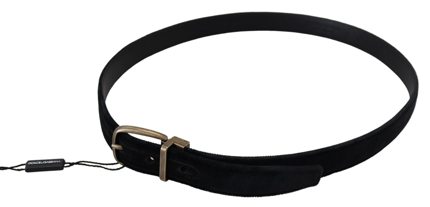 Dolce & Gabbana Elegant Black Leather Belt - KALAJ