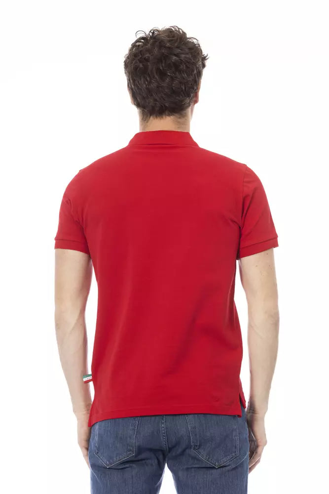 Baldinini Trend Red Cotton Polo Shirt
