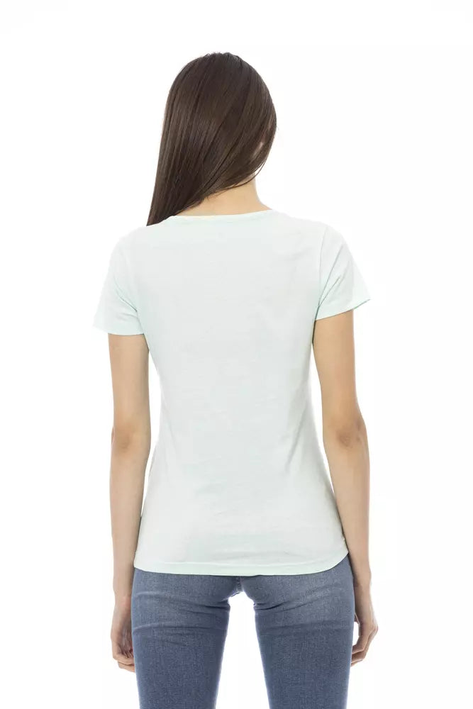 Trussardi Action Light Blue Cotton T-Shirt