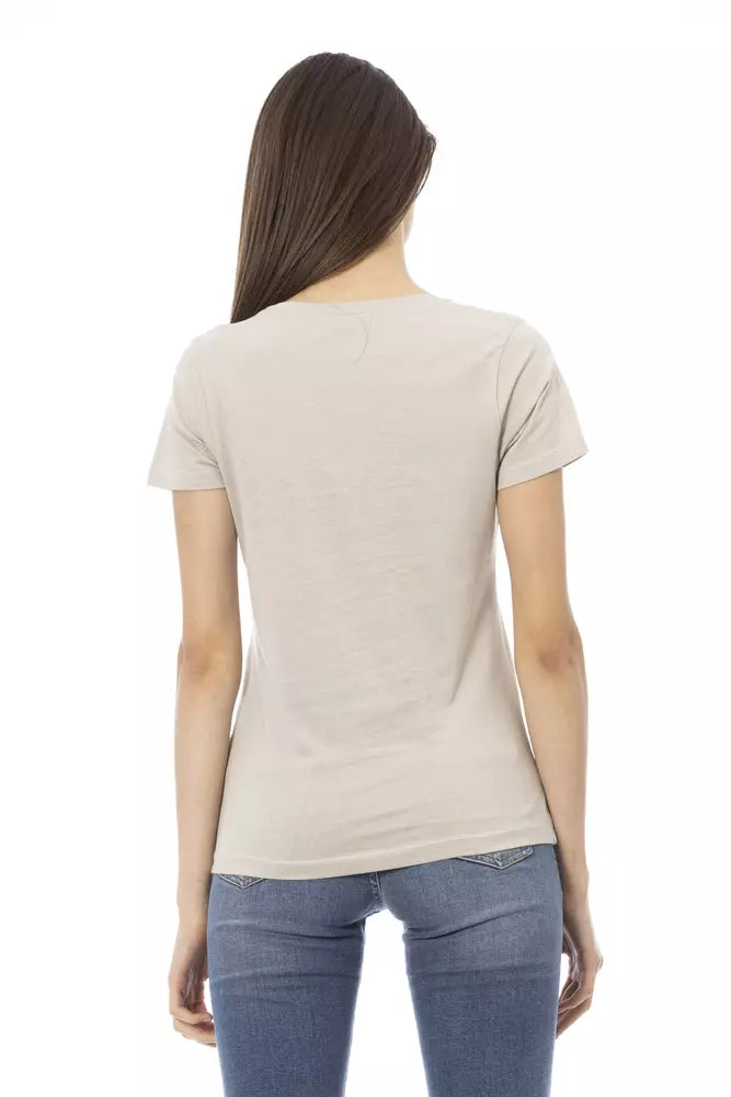 Trussardi Action Beige Cotton T-Shirt