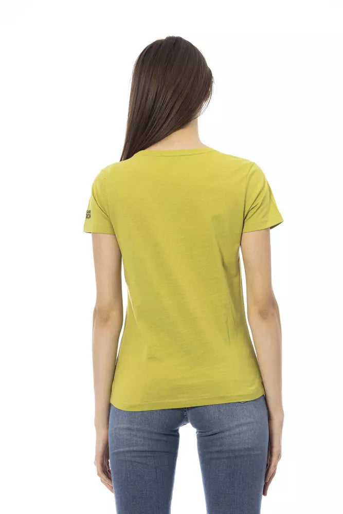 Trussardi Action Green Cotton T-Shirt