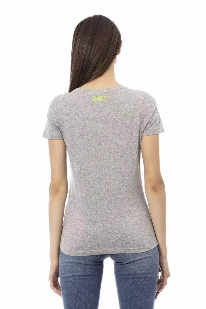 Trussardi Action Gray Cotton T-Shirt
