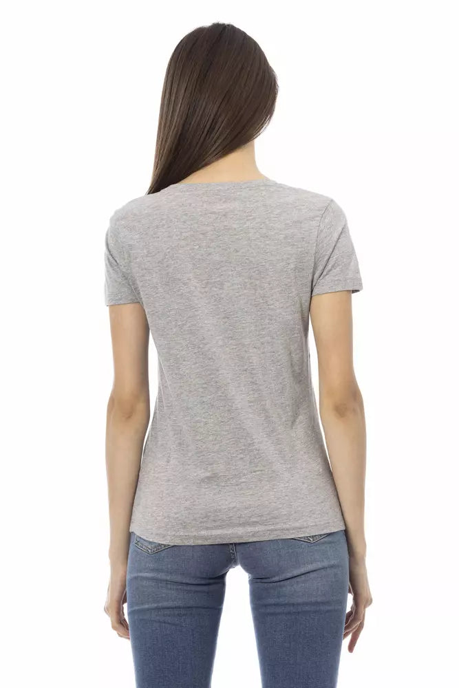 Trussardi Action Gray Cotton T-Shirt