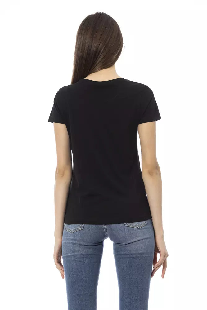 Trussardi Action Black Cotton T-Shirt