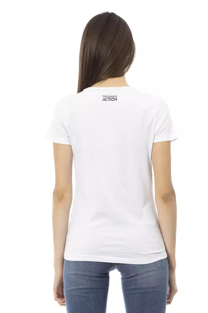 Trussardi Action White Cotton T-Shirt