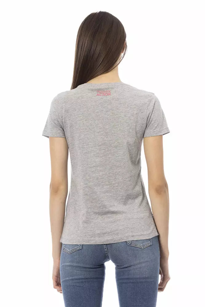 Trussardi Action Gray Cotton T-Shirt