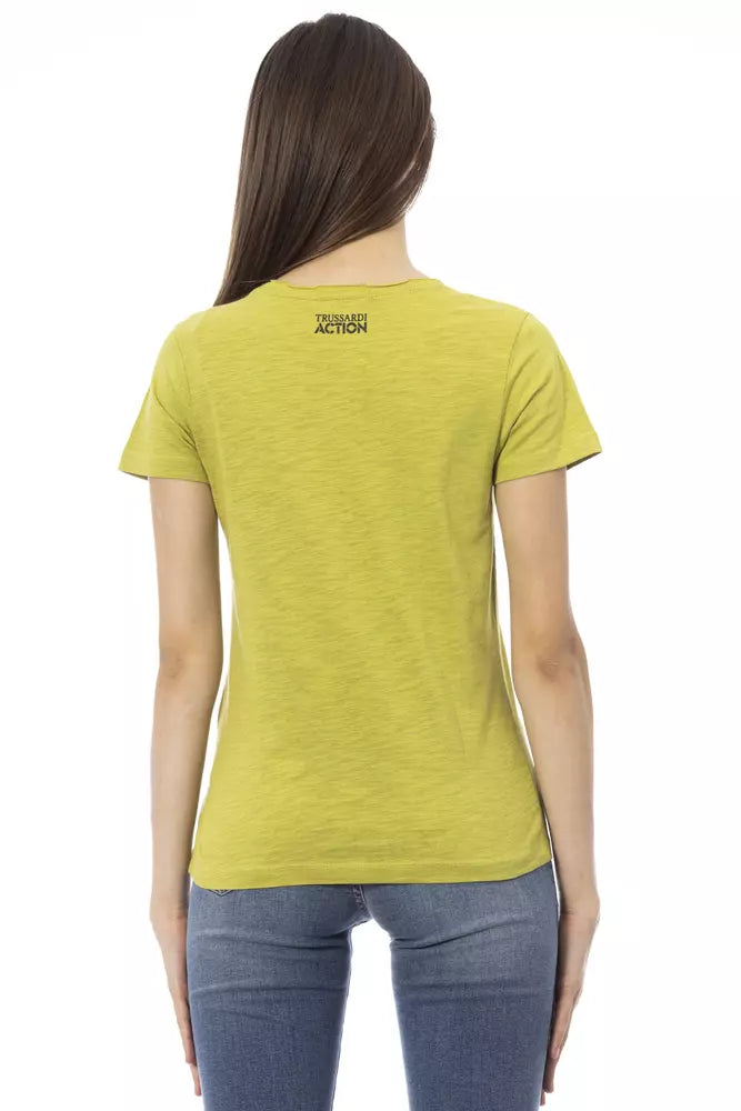 Trussardi Action Green Cotton T-Shirt