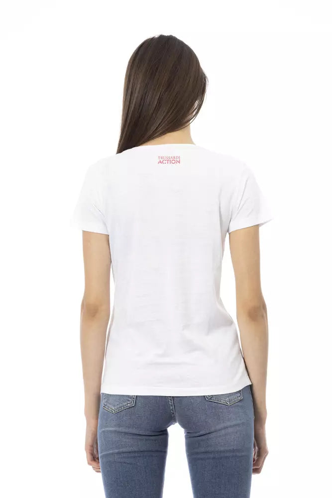 Trussardi Action White Cotton T-Shirt