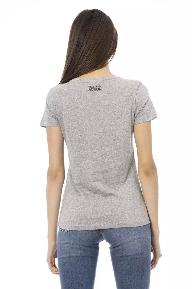 Trussardi Action Gray Cotton T-Shirt