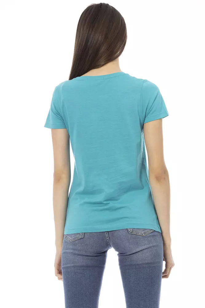 Trussardi Action Light Blue Cotton T-Shirt