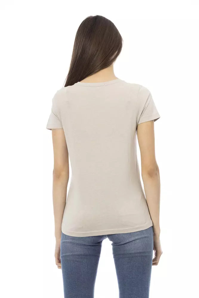 Trussardi Action Beige Cotton T-Shirt