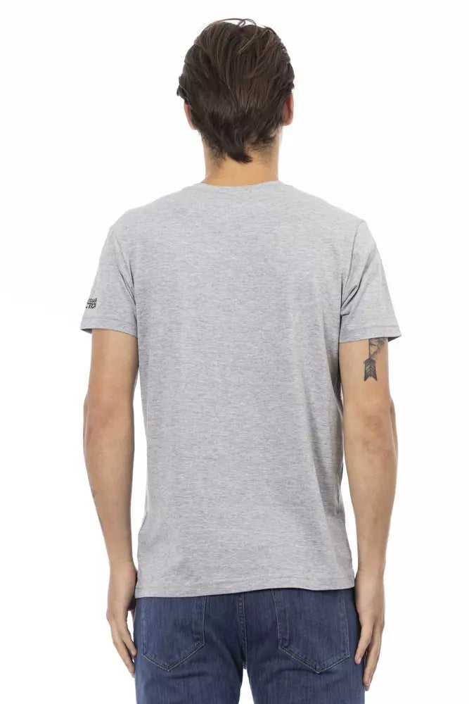 Trussardi Action Gray Cotton T-Shirt