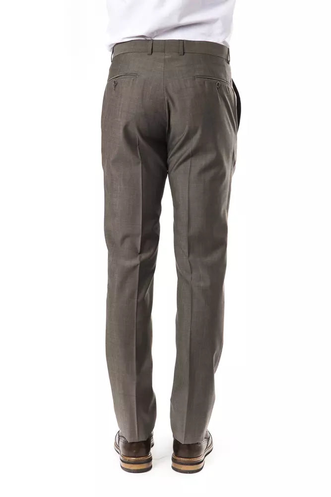 Uominitaliani Gray Wool Pant