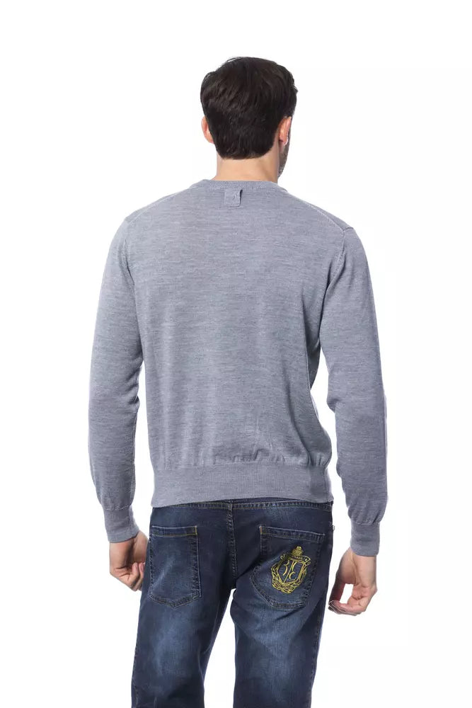 Billionaire Italian Couture Gray Merino Wool Sweater