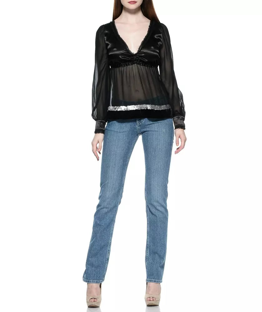 Ungaro Fever Light Blue Cotton Jeans Denim