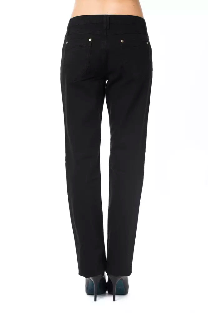 Ungaro Fever Black Cotton Pant