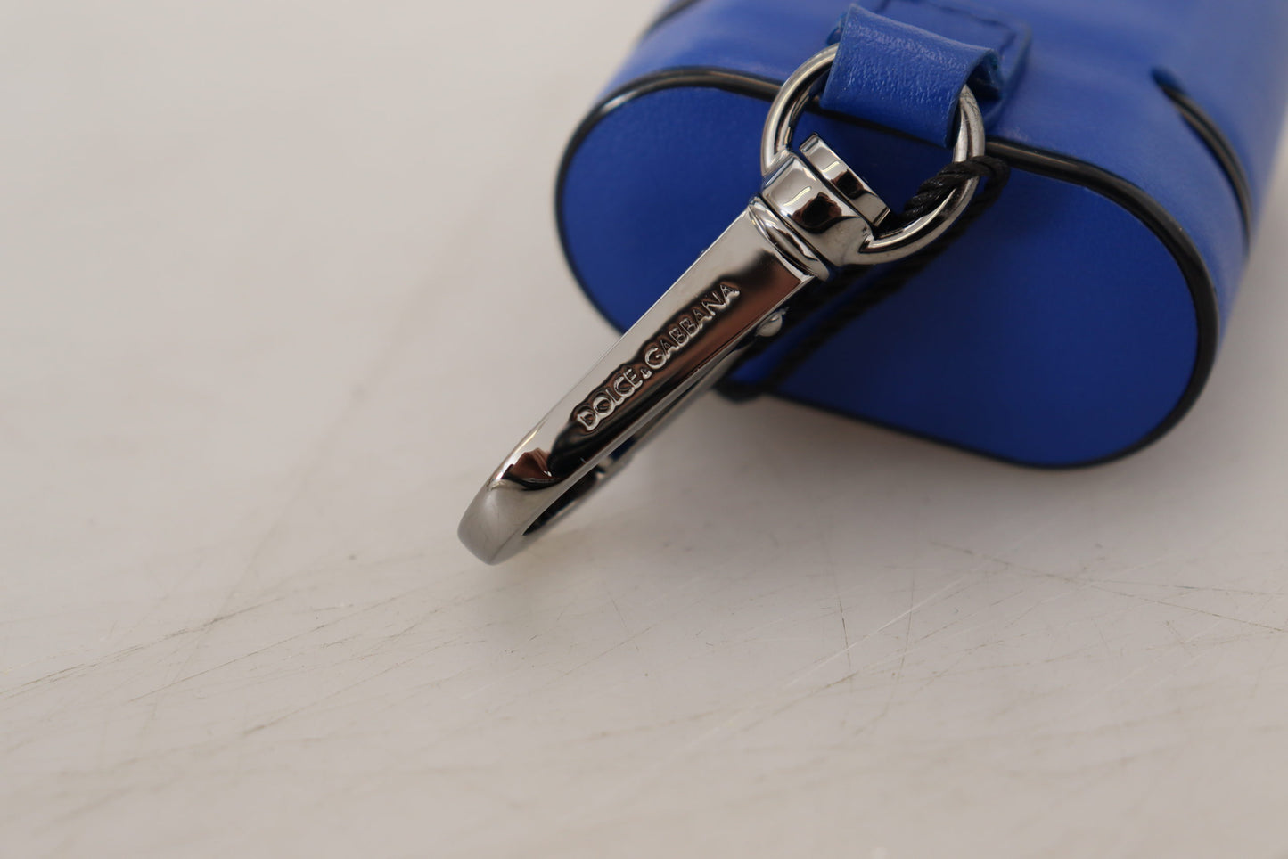 Dolce & Gabbana Elegant Blue Leather Airpods Case - KALAJ