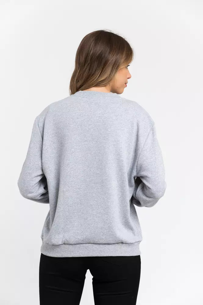 Trussardi Gray Cotton Sweatshirt