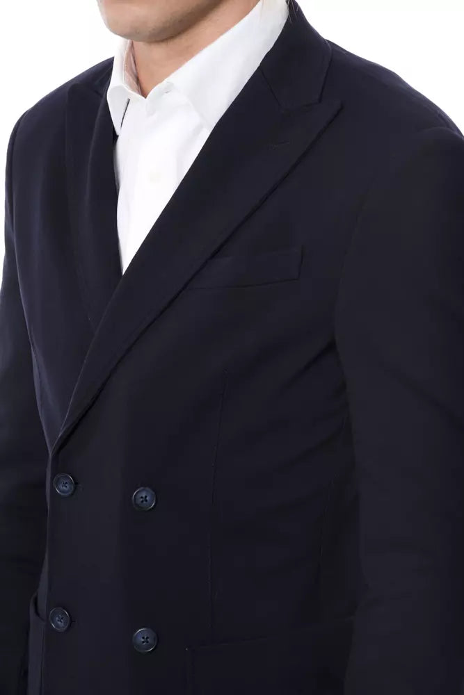 Verri Blue Viscose Suits & Blazer