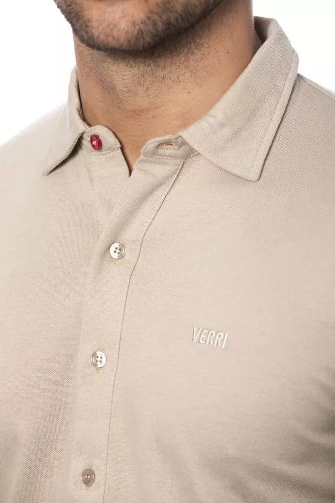 Verri Beige Cotton Shirt