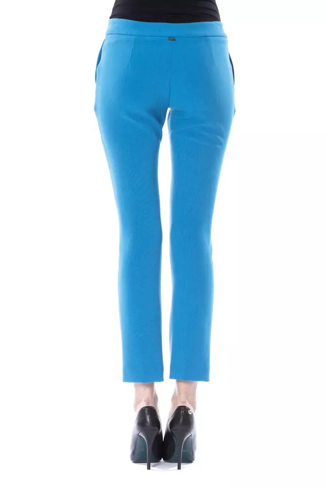 BYBLOS Light Blue Polyester Pant