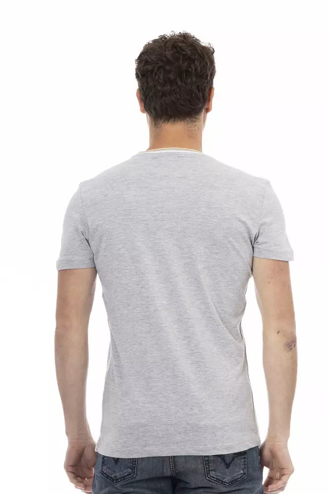 Trussardi Action Gray Cotton T-Shirt