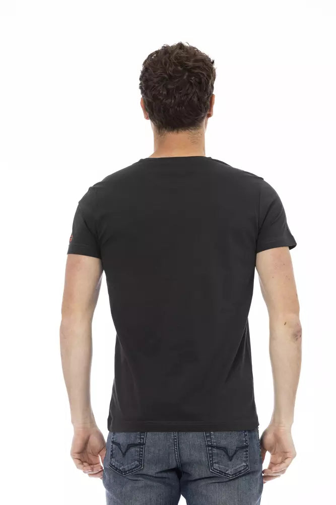 Trussardi Action Black Cotton T-Shirt