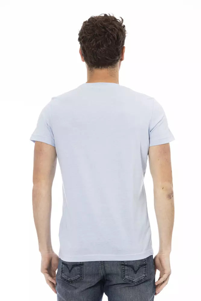 Trussardi Action Light Blue Cotton T-Shirt