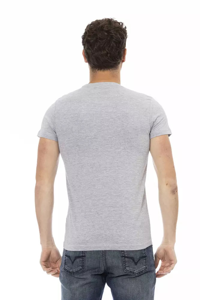 Trussardi Action Gray Cotton T-Shirt