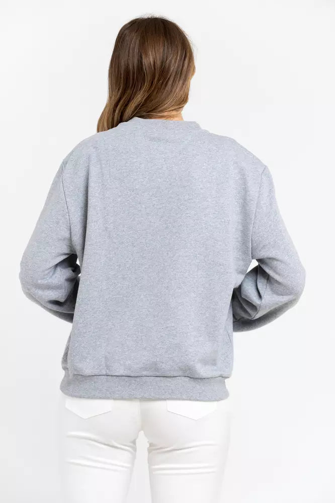 Trussardi Gray Cotton Sweatshirt