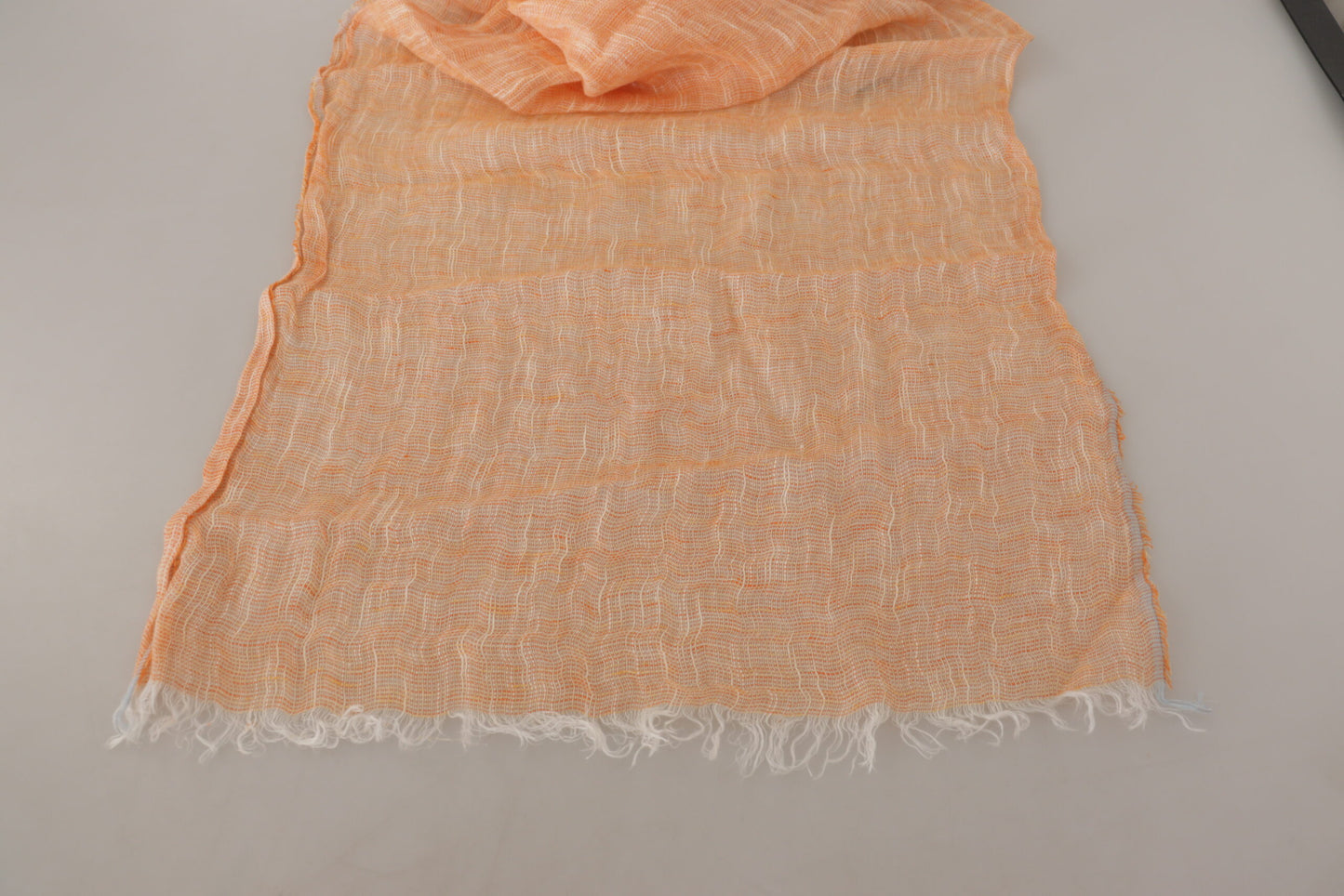 Malo Elegant Peach Linen Scarf - KALAJ